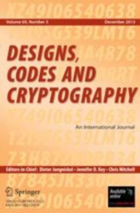 Designs, Codes and Cryptography - Springer (10623) - modelo ABNT
