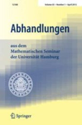 Abhandlungen aus dem Mathematischen Seminar der Universität Hamburg - Springer (12188) - modelo ABNT