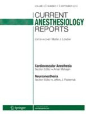 Current Anesthesiology Reports - Springer (40140) - modelo ABNT