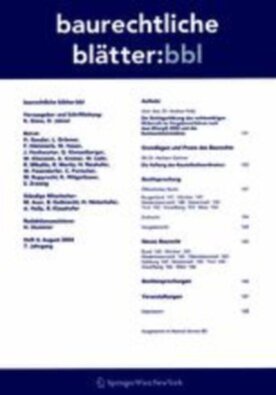 Baurechtliche Blätter - Springer (738) - modelo ABNT