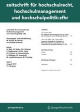 Zeitschrift für Hochschulrecht, Hochschulmanagement und Hochschulpolitik: zfhr - Springer (741) - modelo ABNT
