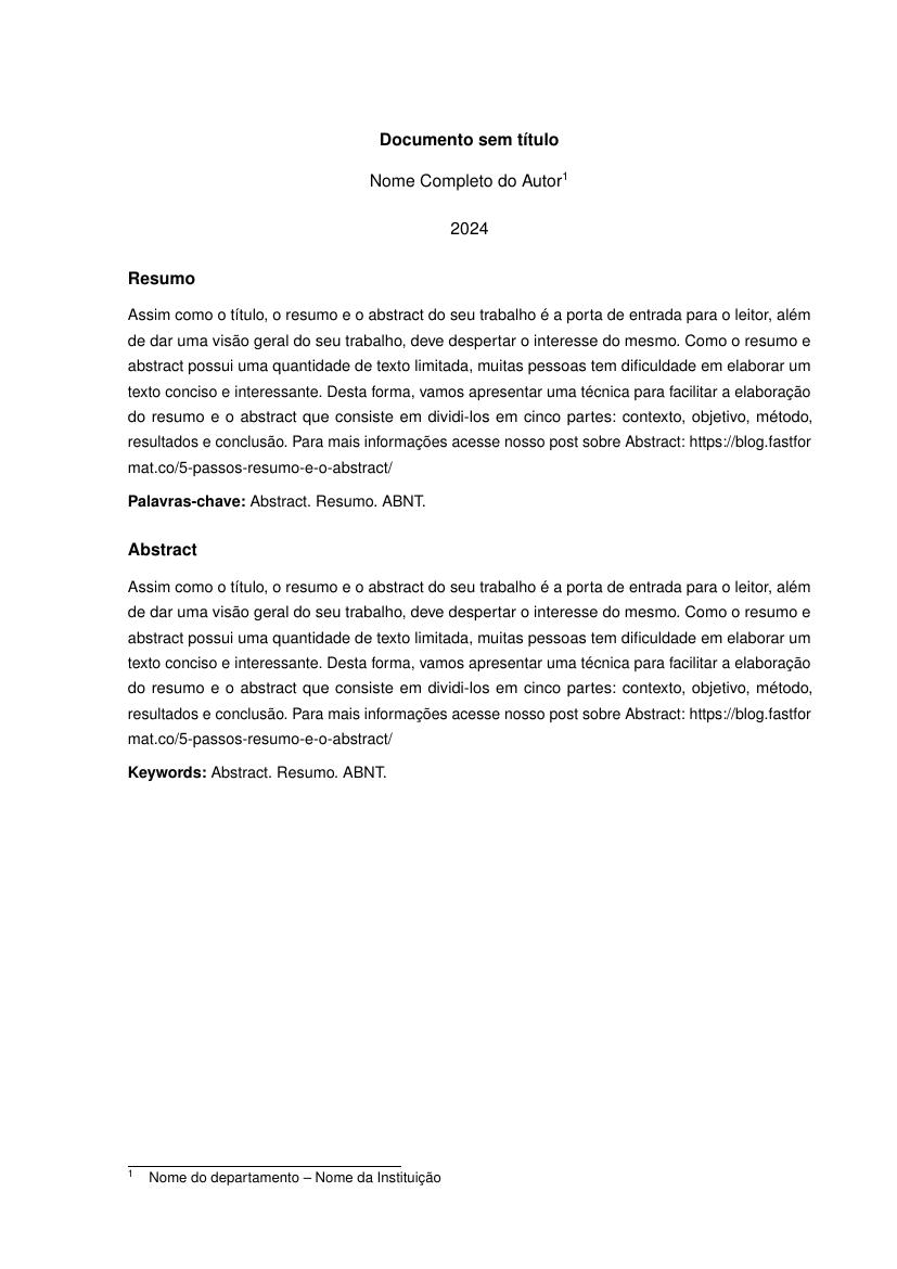 Artigo Científico nas normas NP 405 (coluna dupla) - modelo ABNT
