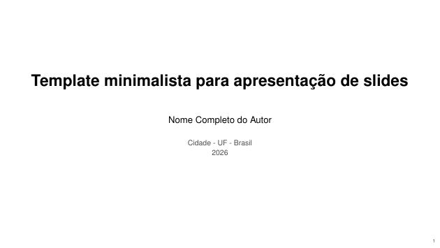 Template minimalista para apresentação de slides - modelo ABNT