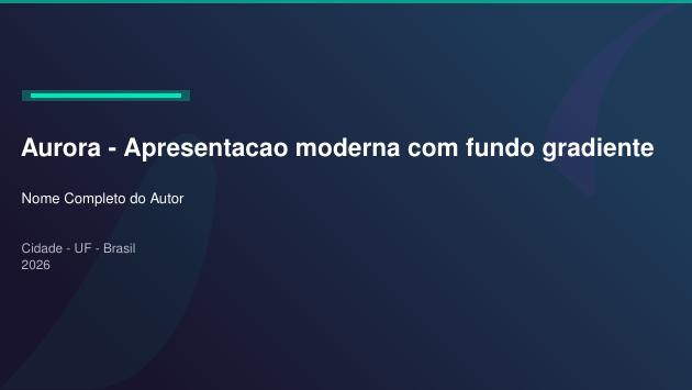 Aurora - Apresentacao moderna com fundo gradiente - modelo ABNT