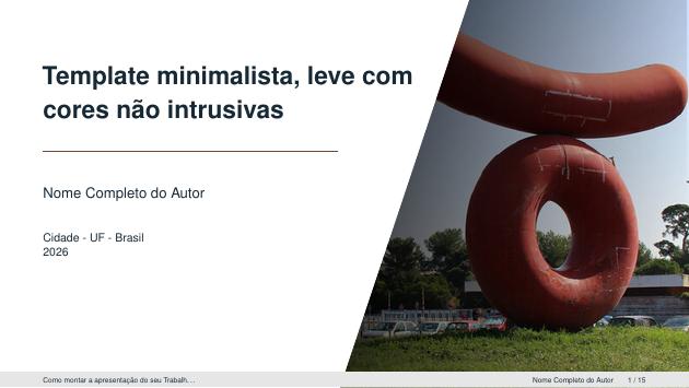 Template minimalista, leve com cores não intrusivas - modelo ABNT