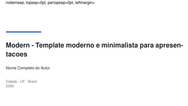 Modern - Template moderno e minimalista para apresentacoes - modelo ABNT