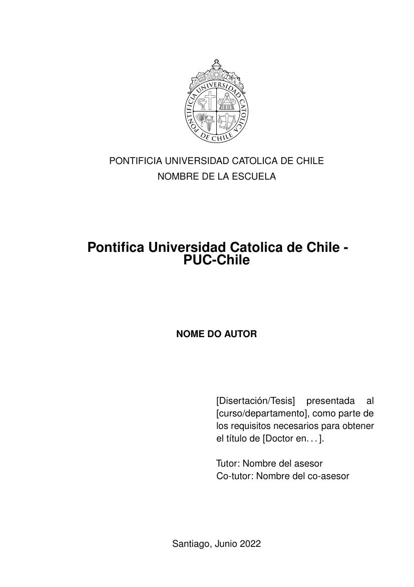 Pontifica Universidad Catolica de Chile - PUC-Chile - modelo ABNT