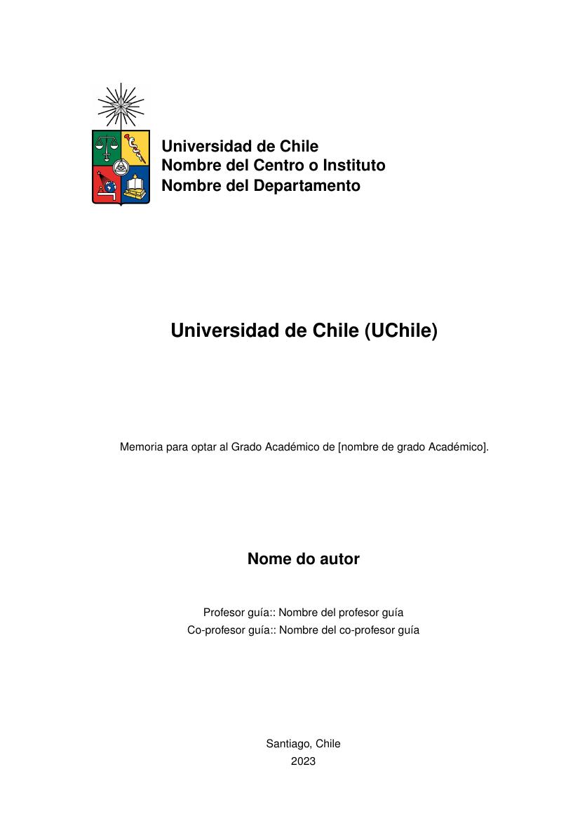 Universidad de Chile (UChile) - modelo ABNT