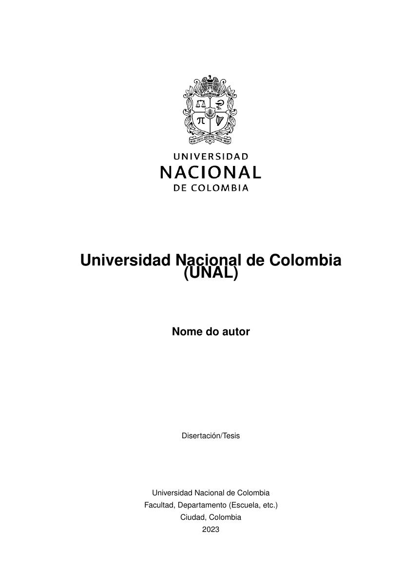 Universidad Nacional de Colombia (UNAL) - modelo ABNT