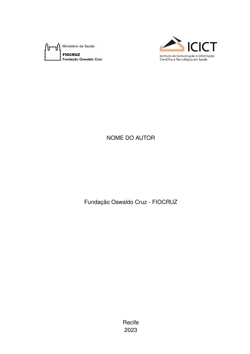 Fundação Oswaldo Cruz - FIOCRUZ - modelo ABNT