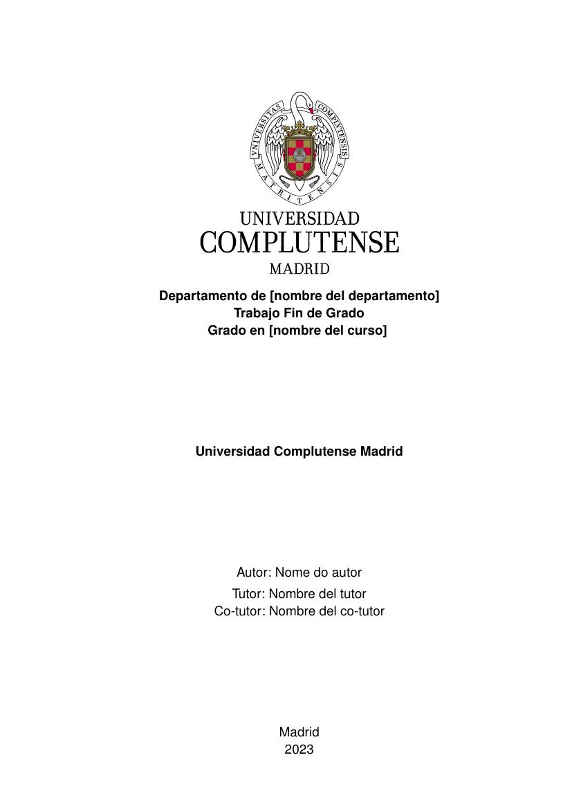 Universidad Complutense Madrid - modelo ABNT