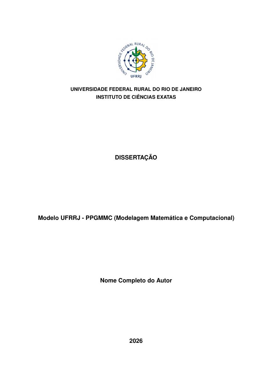 Modelo UFRRJ - PPGMMC (Modelagem Matemática e Computacional) - modelo ABNT